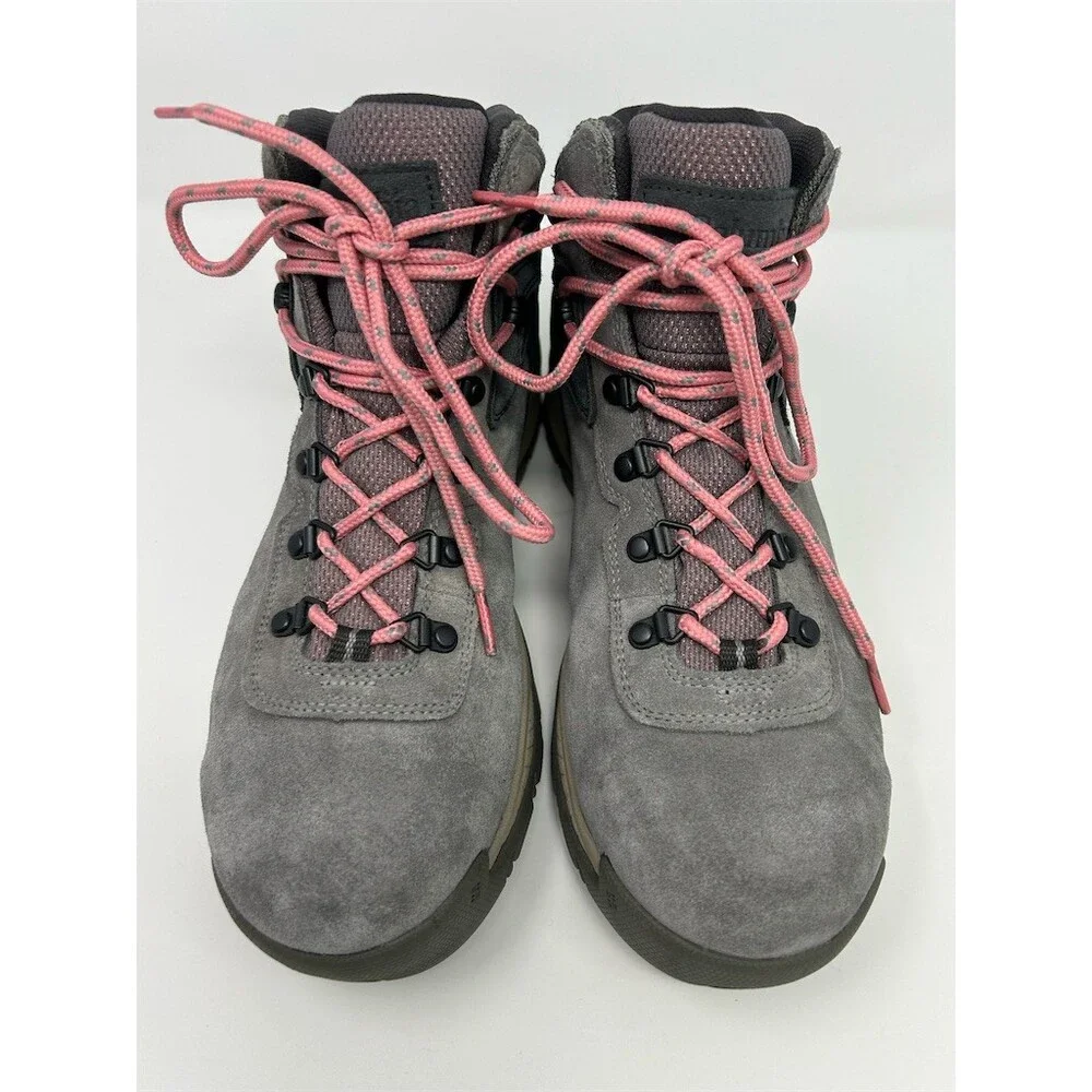 Columbia Newton Ridge Plus Waterproof Amped Hiking Boots Gray Pink Size 11
